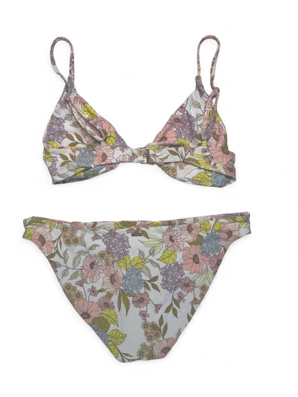 Volcom Big Poppy Bikini Set - Floral Boho Coastal Vaca Summer Surf Resort Beach - Picture 2 of 5